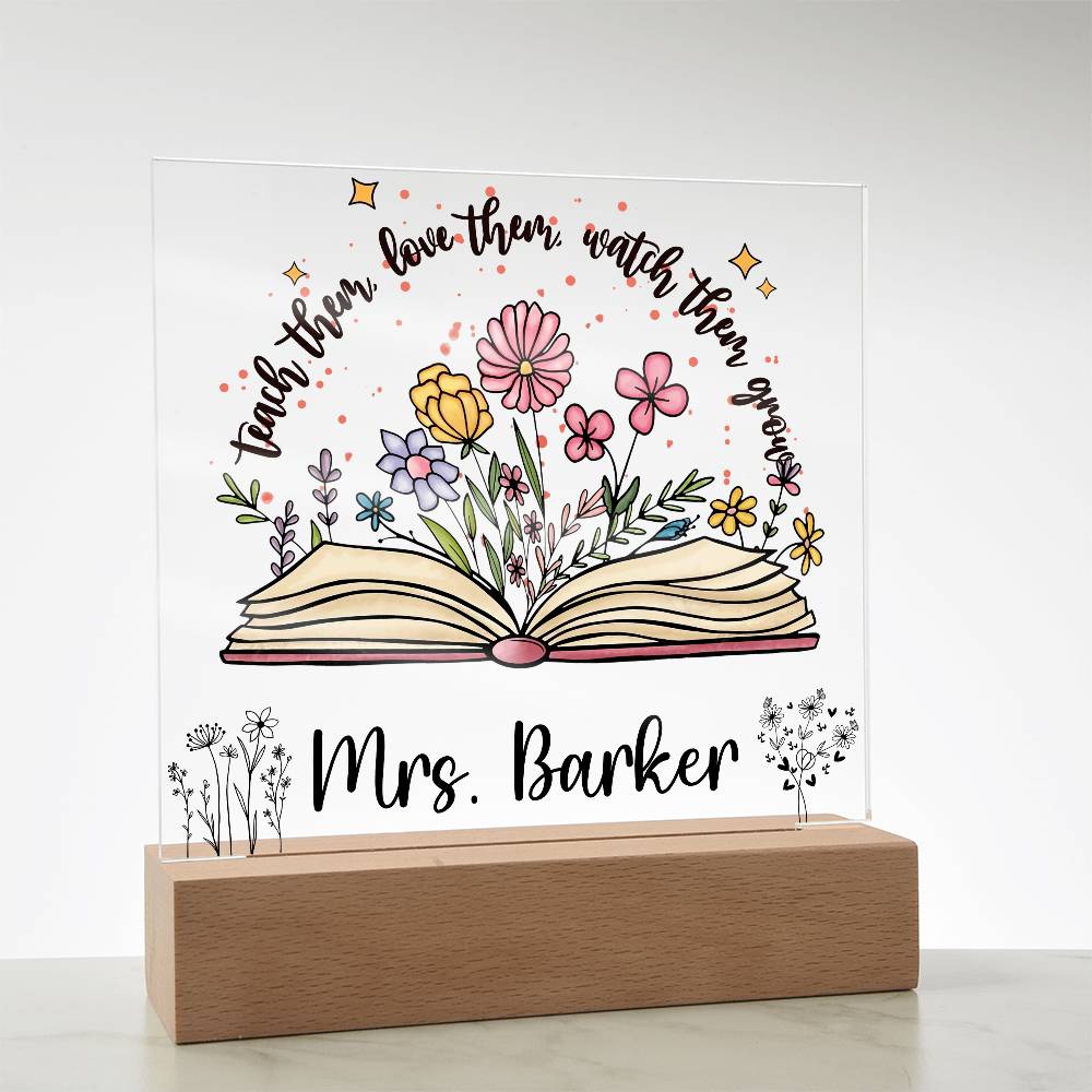 Teacher Square Acrylic Plaque 1