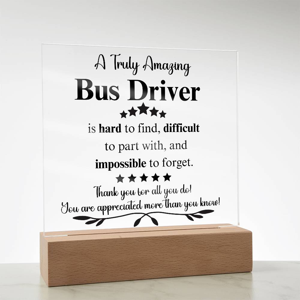 Personalized Bus Driver Gift - Acrylic Square Plaque