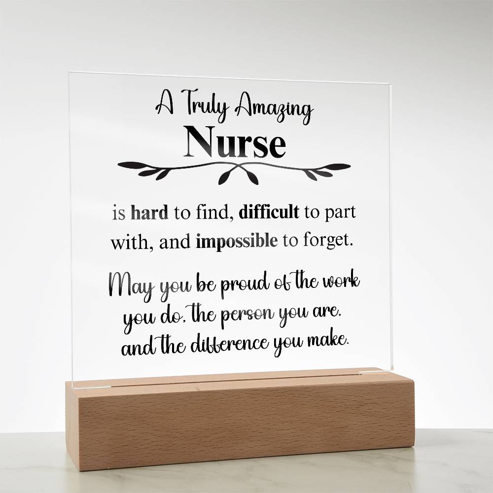 Personalized Nurse Gift - Acrylic Square Plaque