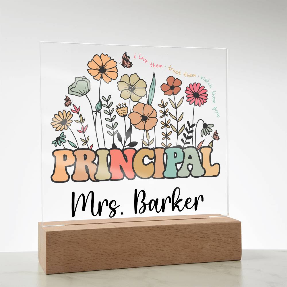 Principal Square Acrylic Plaque 1