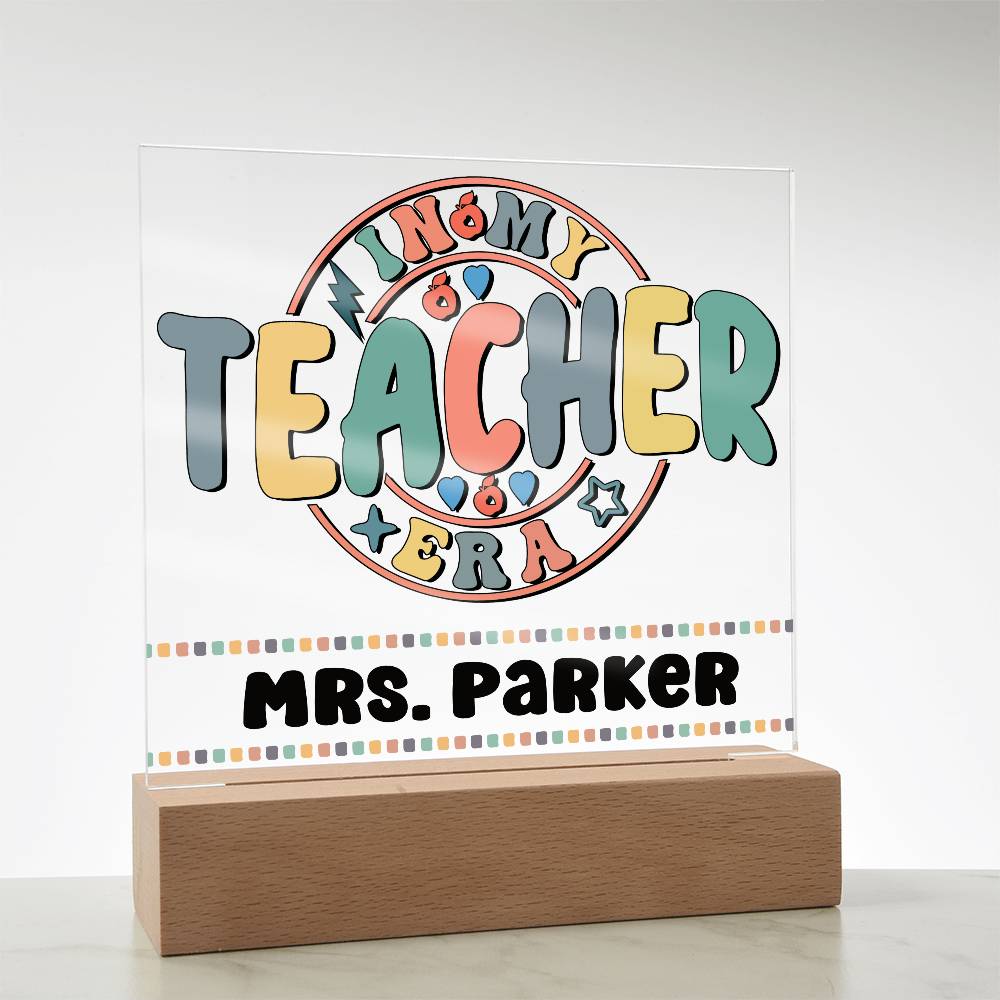 Teacher Square Acrylic Plaque 16