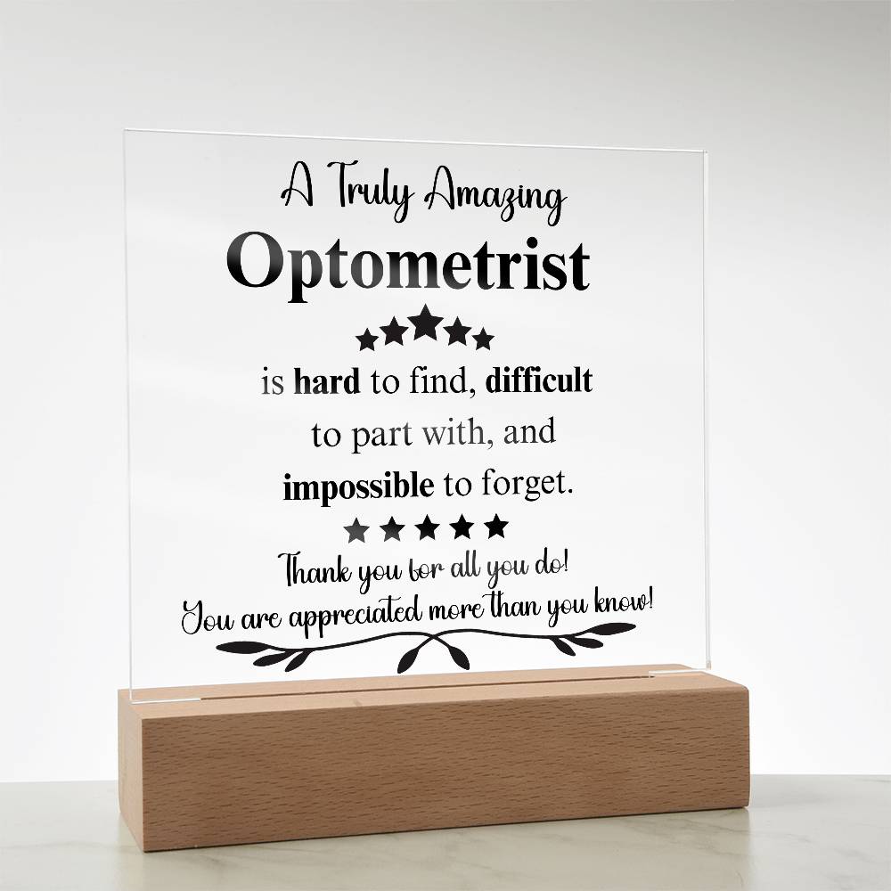 Personalized Optometrist Gift - Acrylic Square Plaque