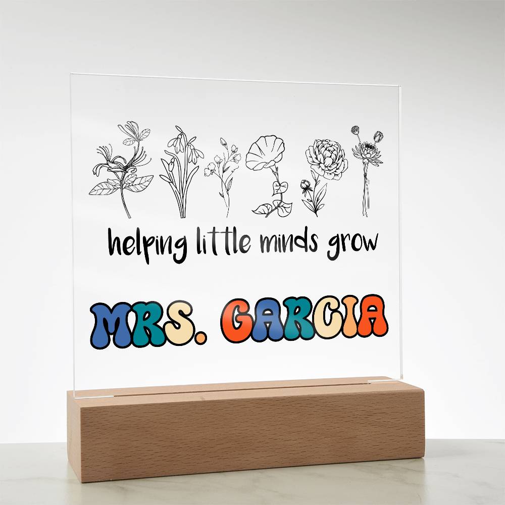 Teacher Square Acrylic Plaque 8
