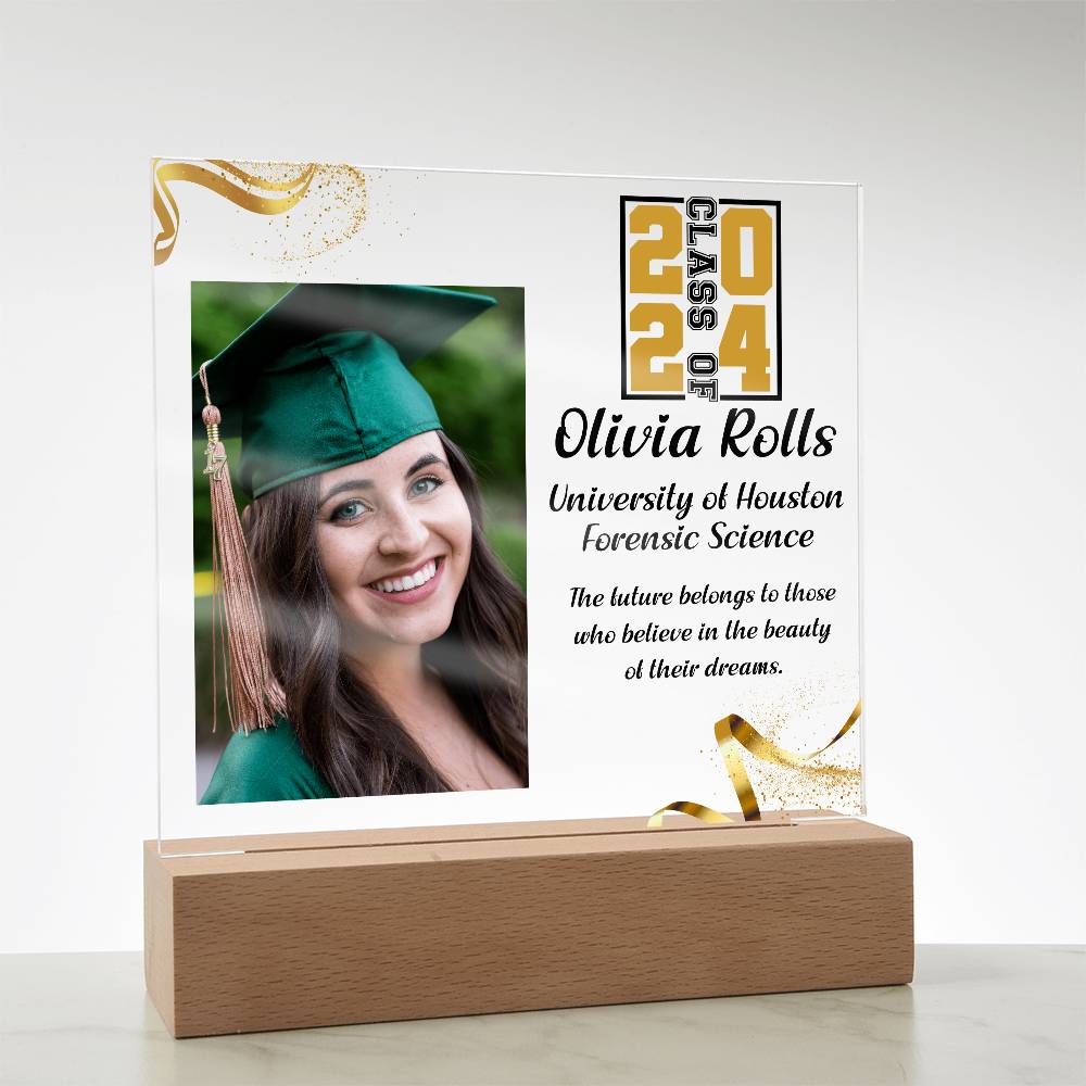 Custom Graduation Gift - Acrylic Square Plaque 7
