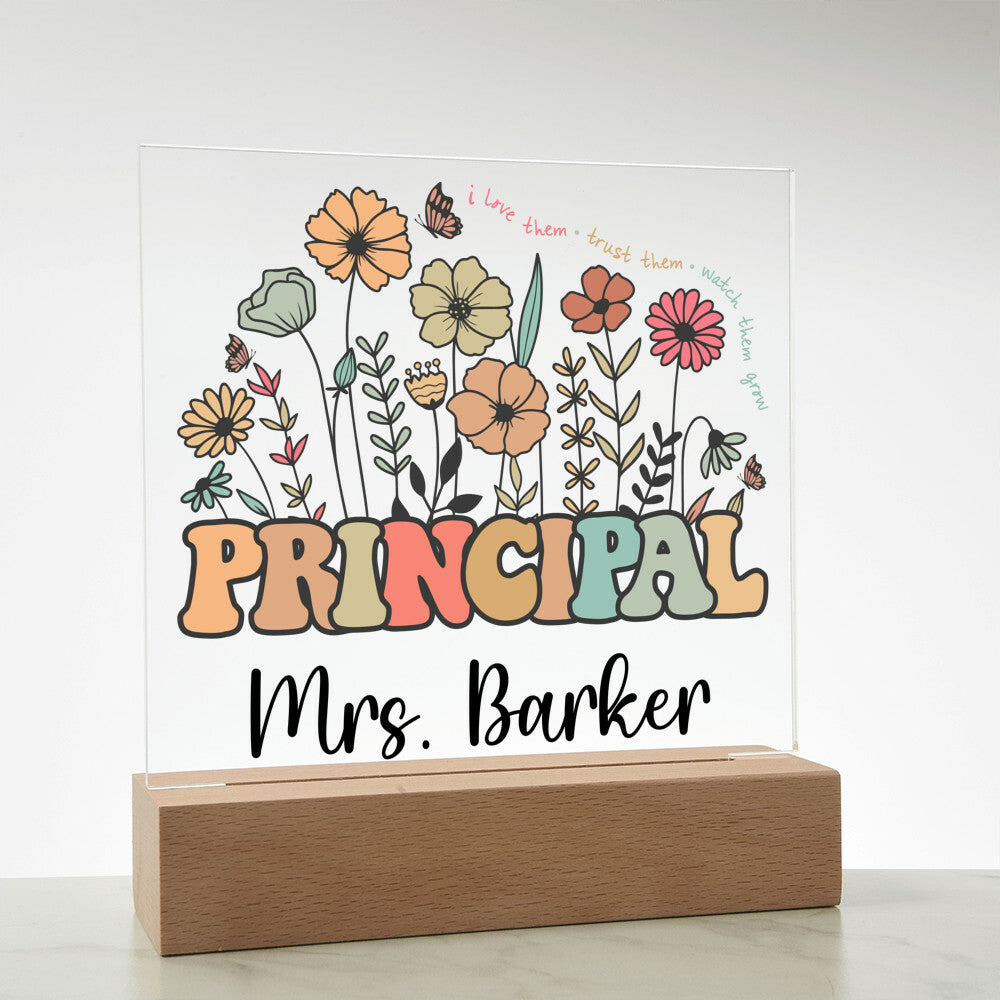 Principal 1 - Square Acrylic Plaque