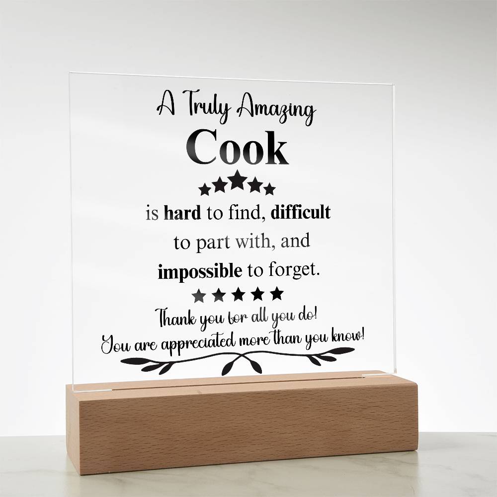 Personalized Cook Gift - Acrylic Square Plaque