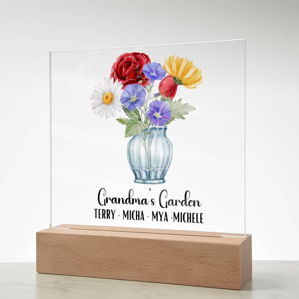 Grandmas Garden Acrylic Plaque