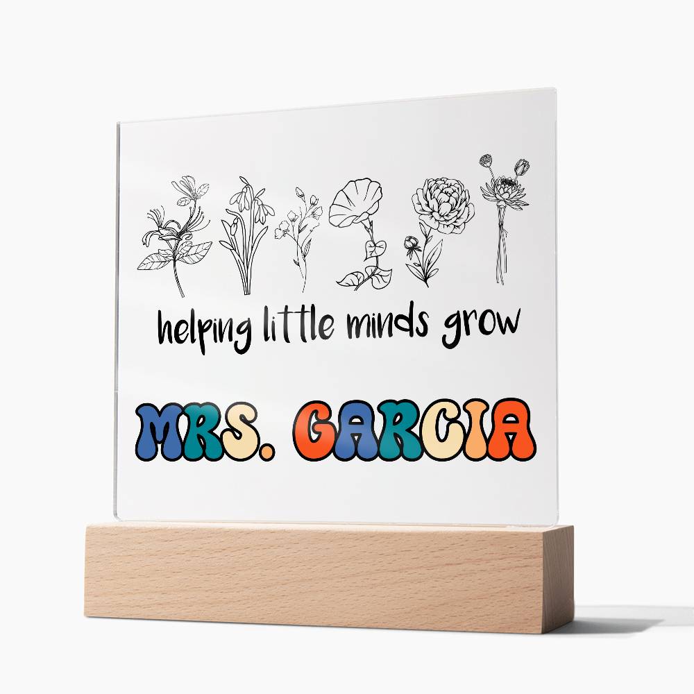 Teacher Square Acrylic Plaque 8
