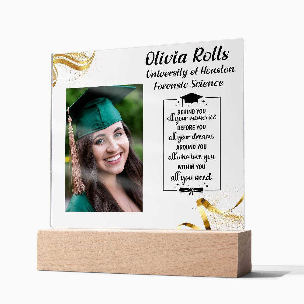 Custom Graduation Gift - Acrylic Square Plaque 9