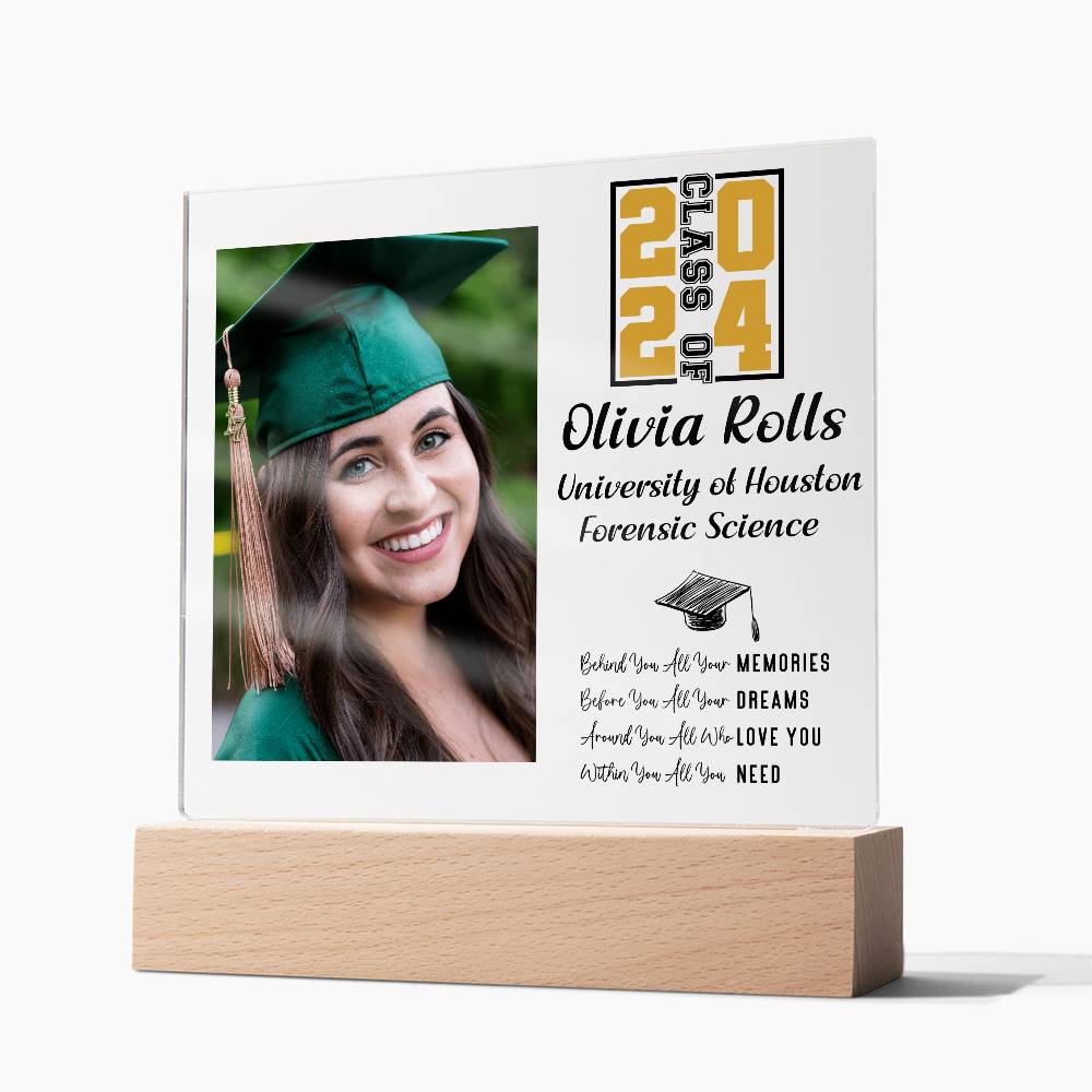 Custom Graduation Gift - Acrylic Square Plaque 8