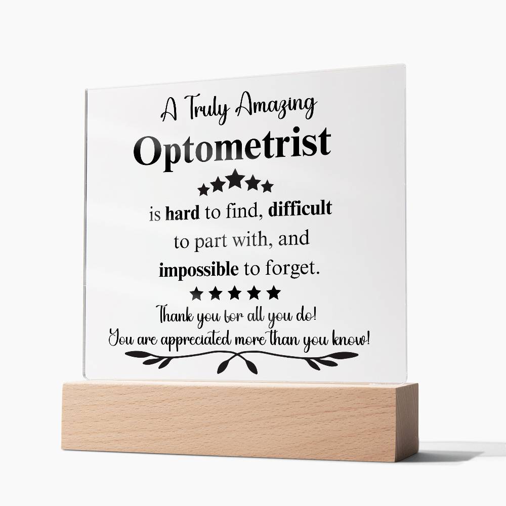 Personalized Optometrist Gift - Acrylic Square Plaque