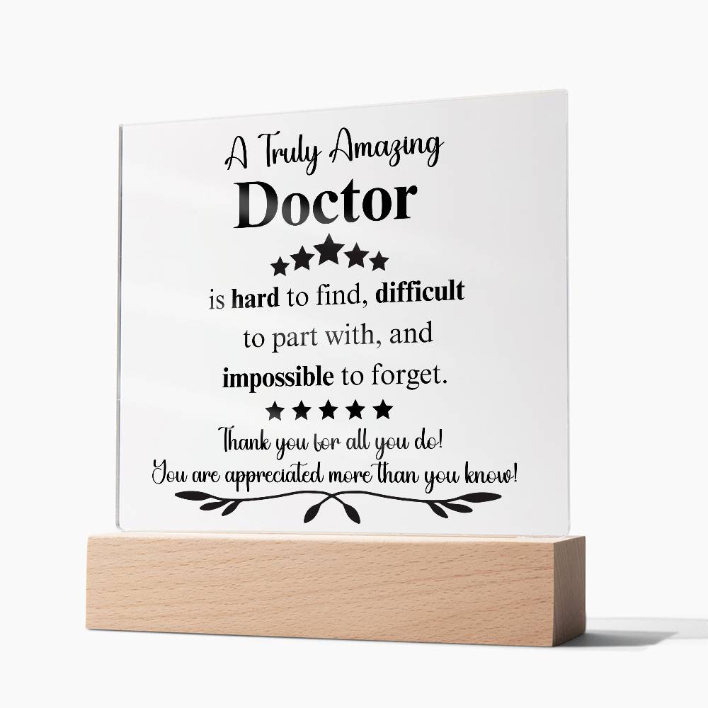 Personalized Doctor Gift - Acrylic Square Plaque