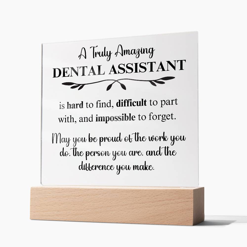 Personalized Dental Assitant Gift - Acrylic Square Plaque