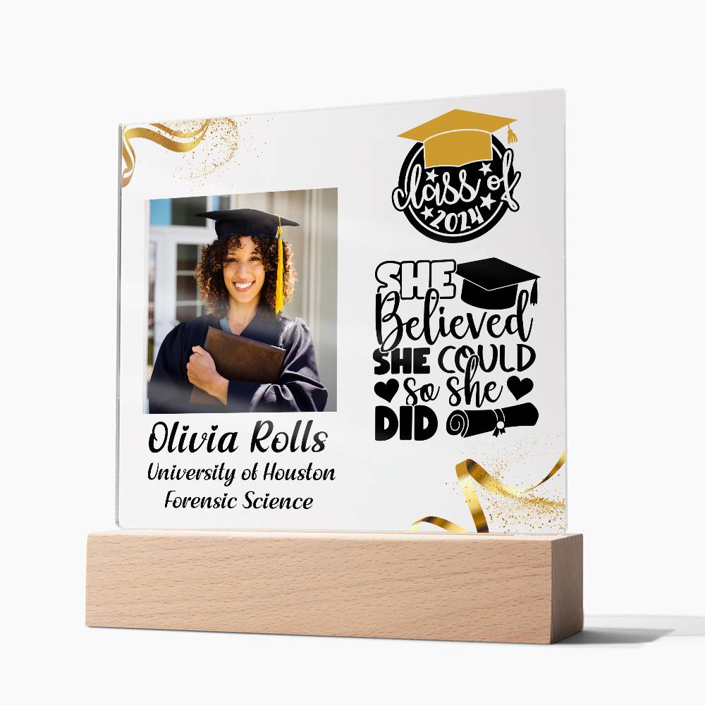 Custom Graduation Gift - Acrylic Square Plaque 10