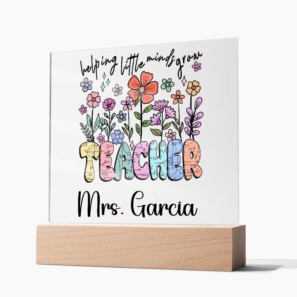 Teacher Square Acrylic Plaque 2