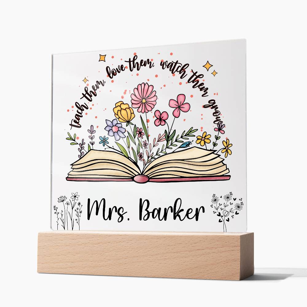 Teacher Square Acrylic Plaque 1