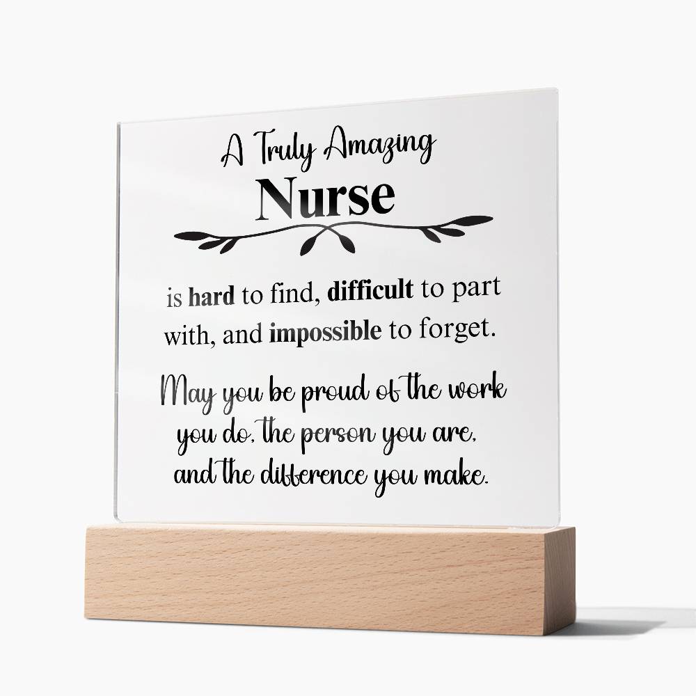 Personalized Nurse Gift - Acrylic Square Plaque