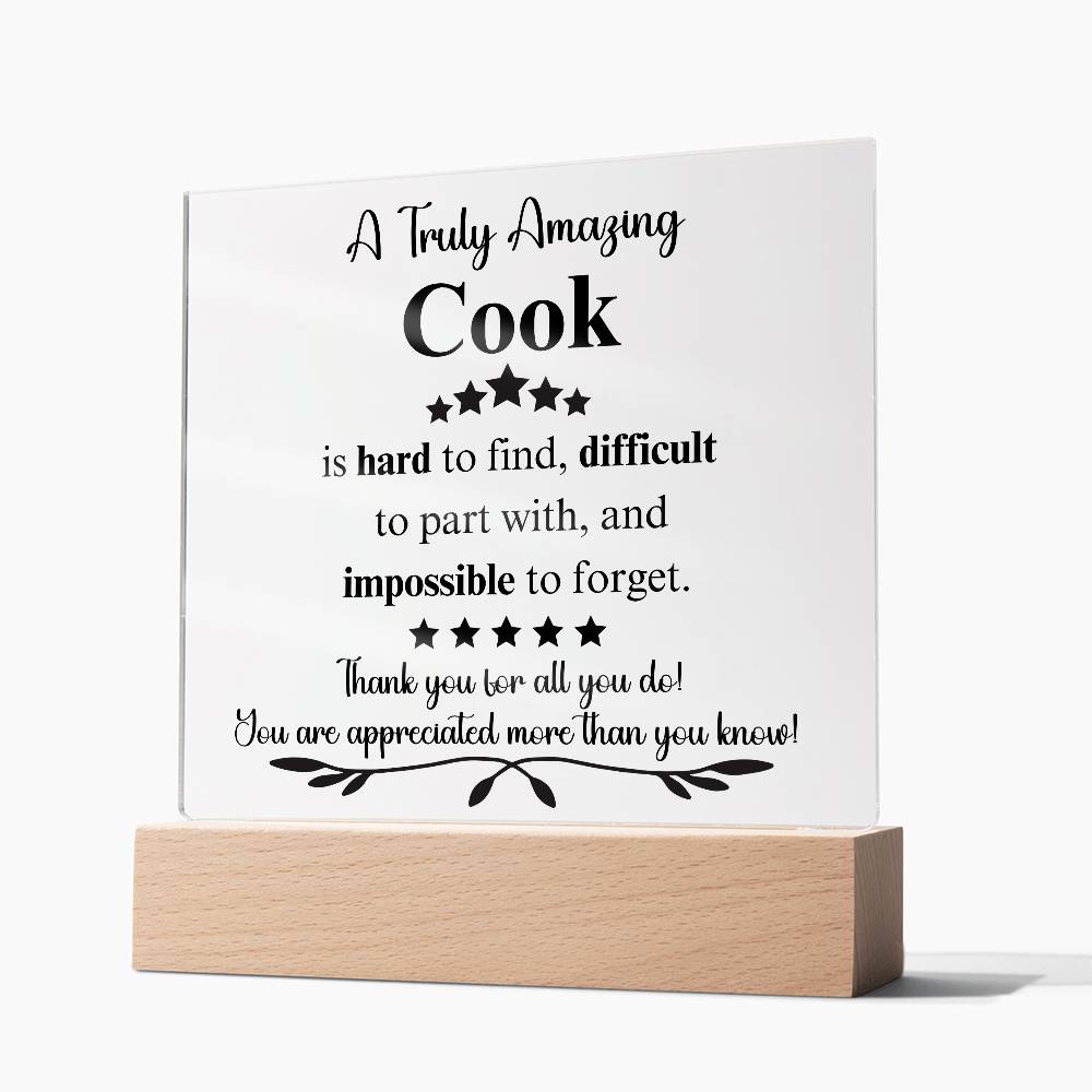 Personalized Cook Gift - Acrylic Square Plaque