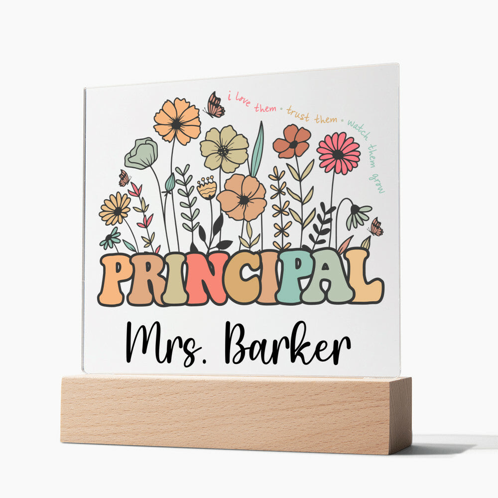 Principal 1 - Square Acrylic Plaque