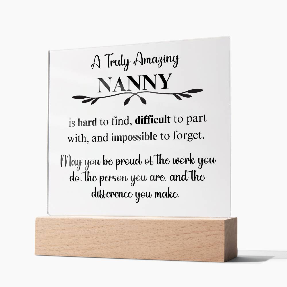 Personalized Gift For Babysitter - Acrylic Square Plaque