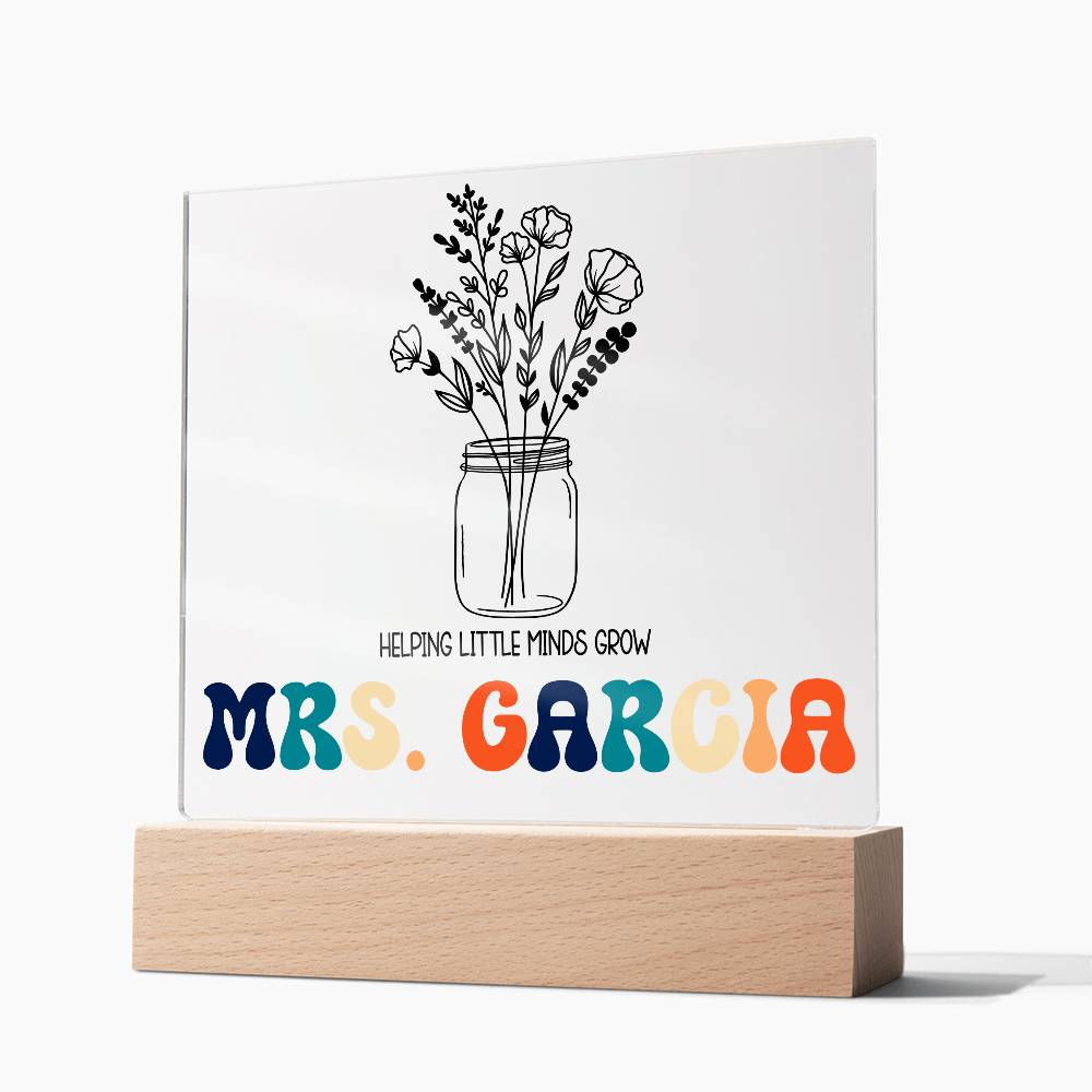 Teacher Square Acrylic Plaque 7