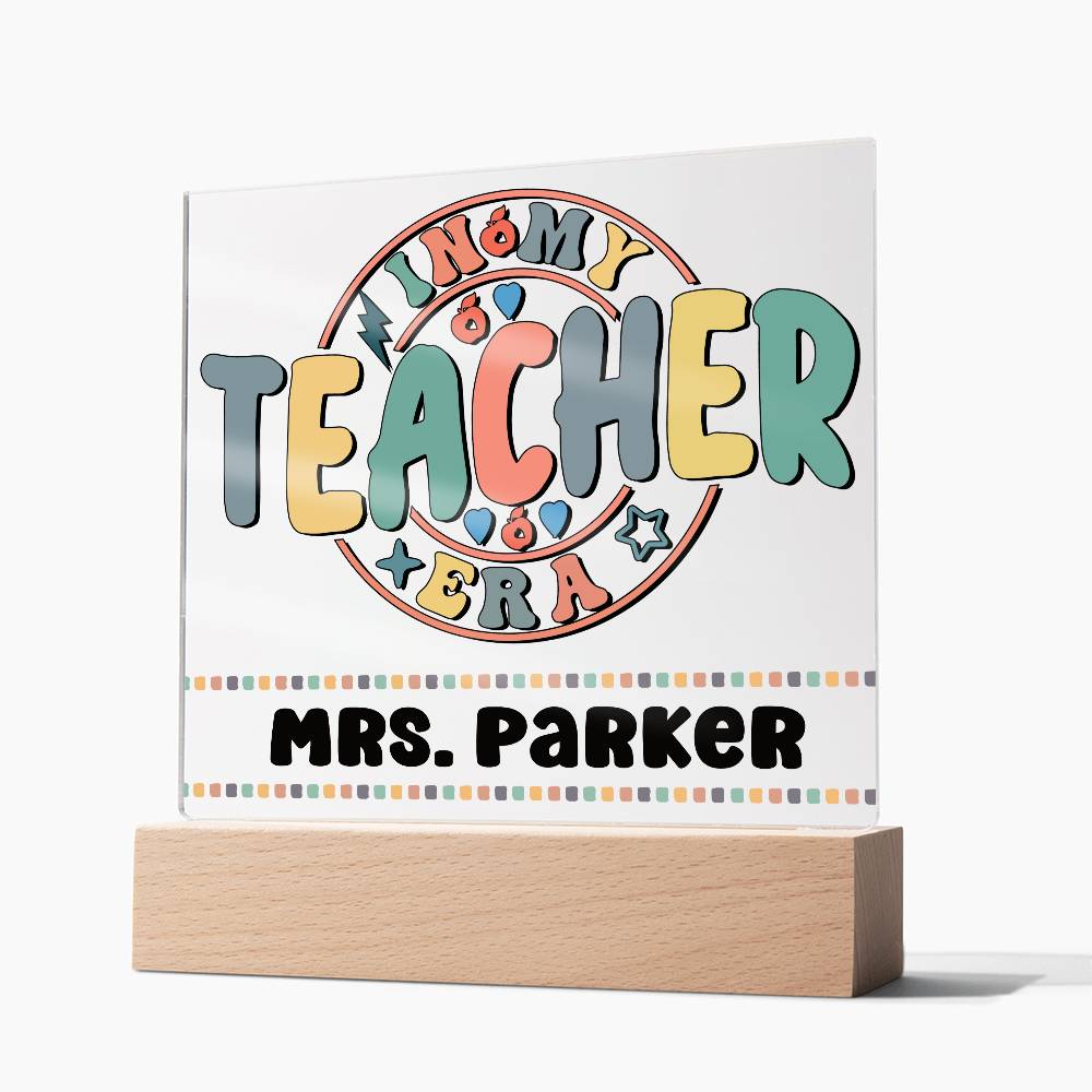 Teacher Square Acrylic Plaque 16