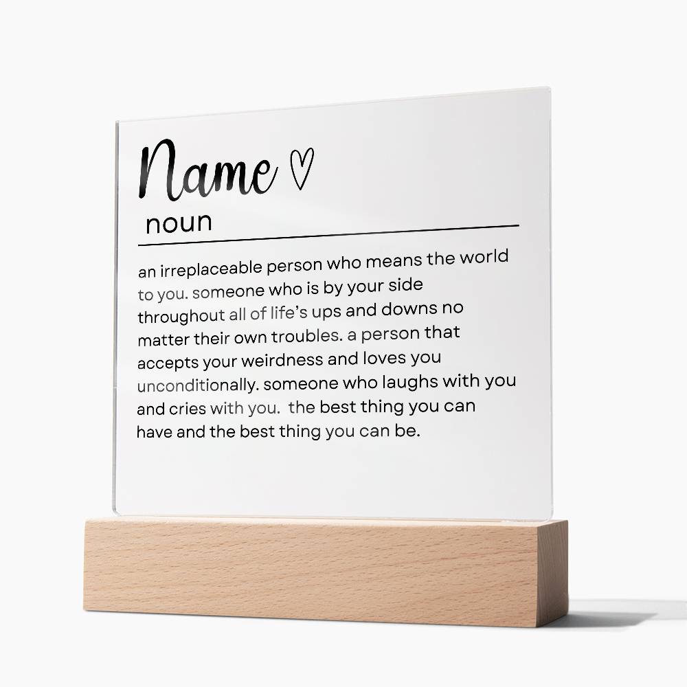 Personalized Friendship Acrylic Plaque 2 - Acrylic Square Plaque