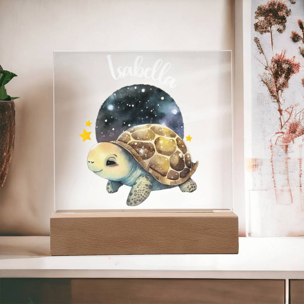 Night Light Personalized With Name - Acrylic Square Plaque