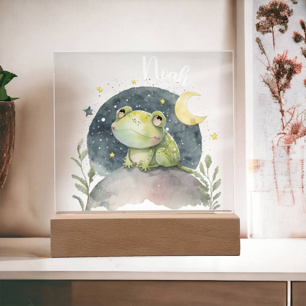 Night Light Personalized With Name - Acrylic Square Plaque