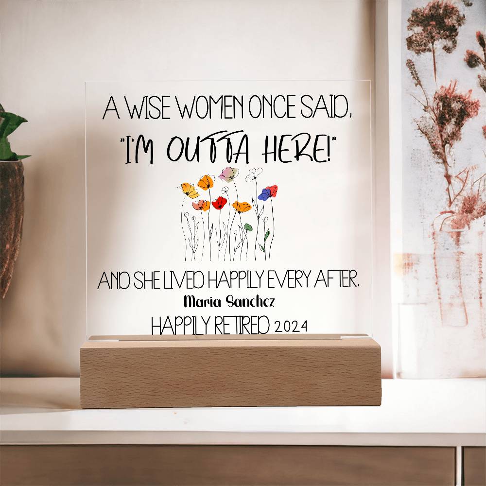 Personalized Retirement Plaque 1