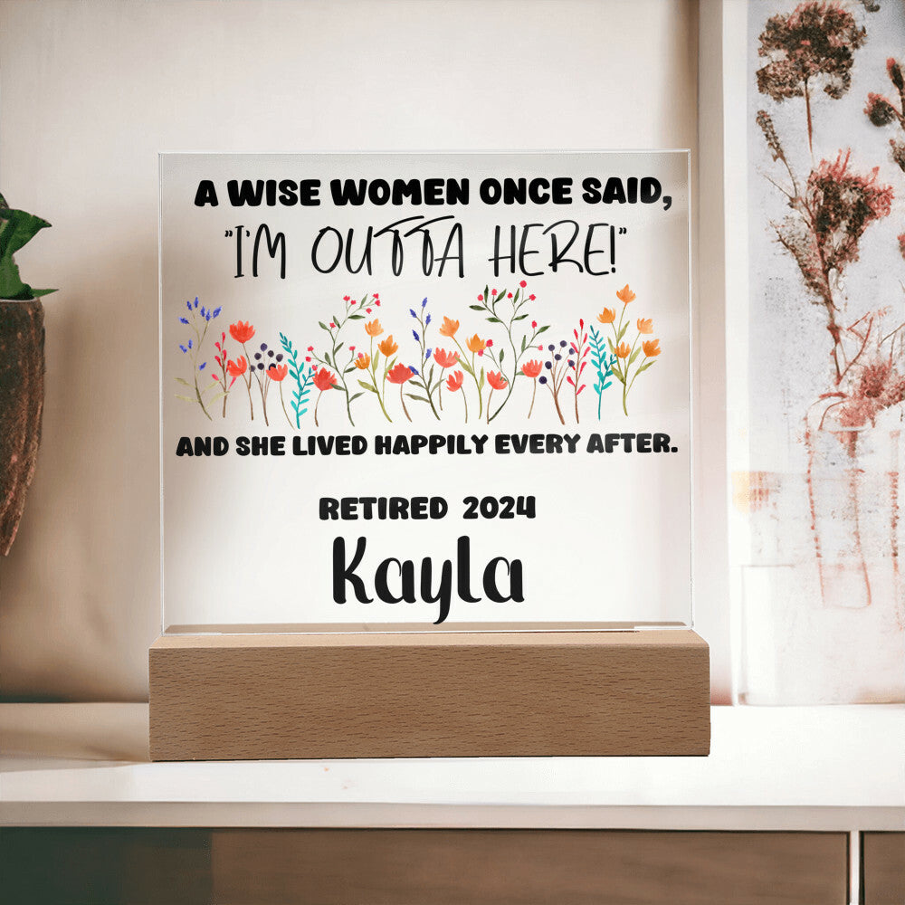 Personalized Retirement Plaque 5