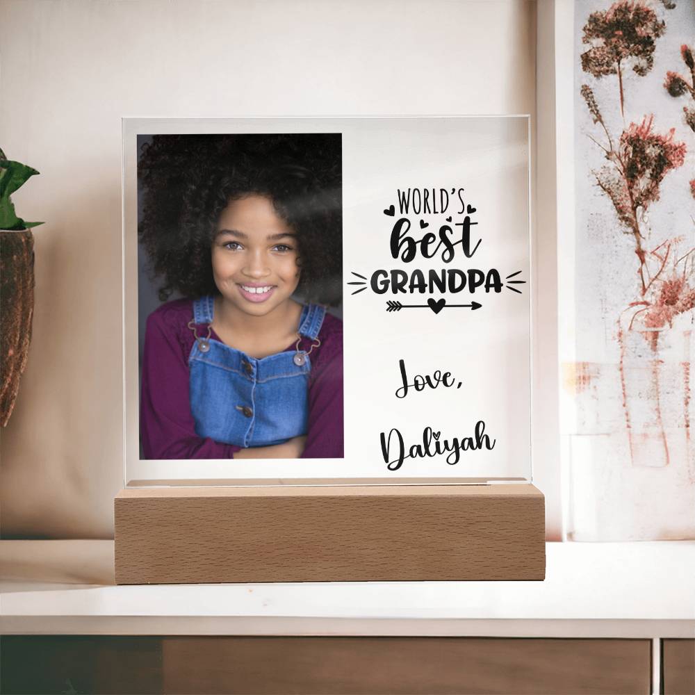 Best Grandpa Ever 4 - Acrylic Square Plaque