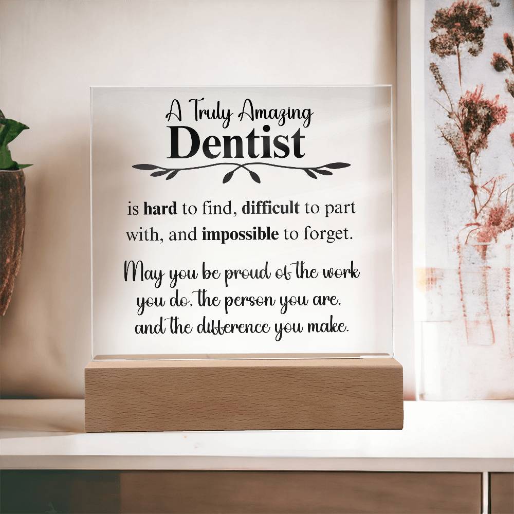 Personalized Dentist Gift - Acrylic Square Plaque