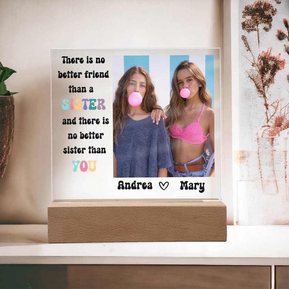 Best Friends Forever 17 - Acrylic Square Plaque (black text)
