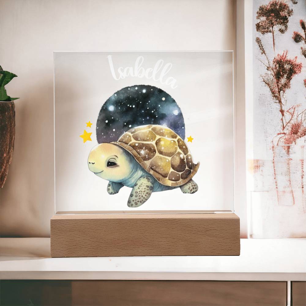 Night Light Personalized With Name - Acrylic Square Plaque