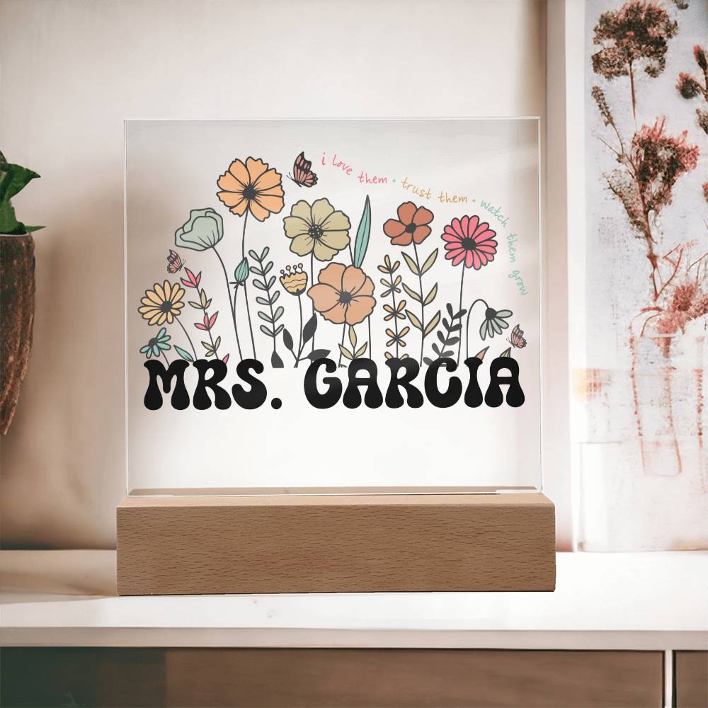 Teacher Square Acrylic Plaque 6