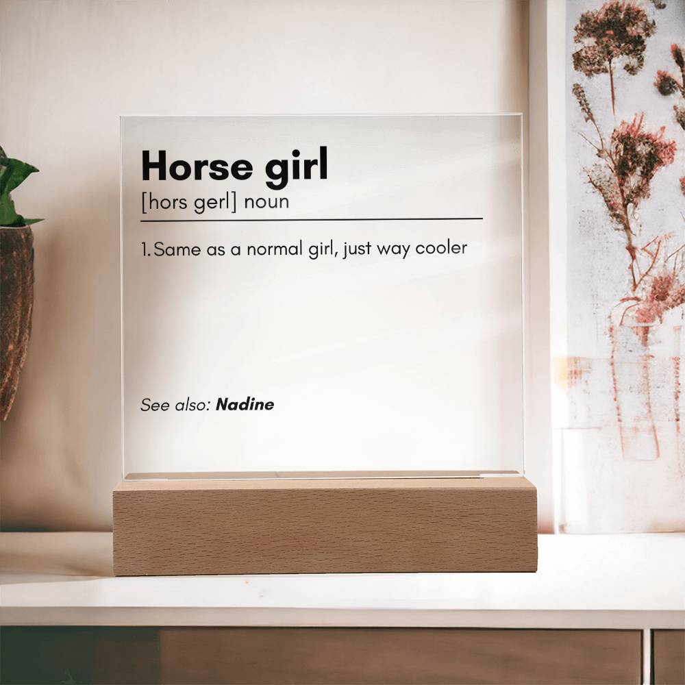 Horse Girl Definition Acrylic Plaque 1