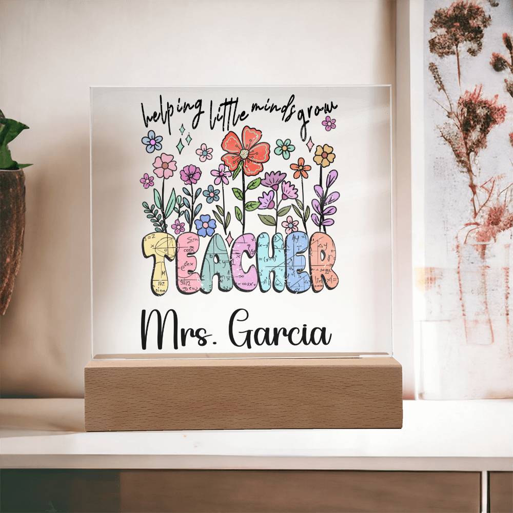 Teacher Square Acrylic Plaque 2