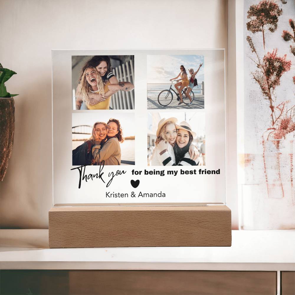 Best Friends Forever 20 - Acrylic Square Plaque (black text)