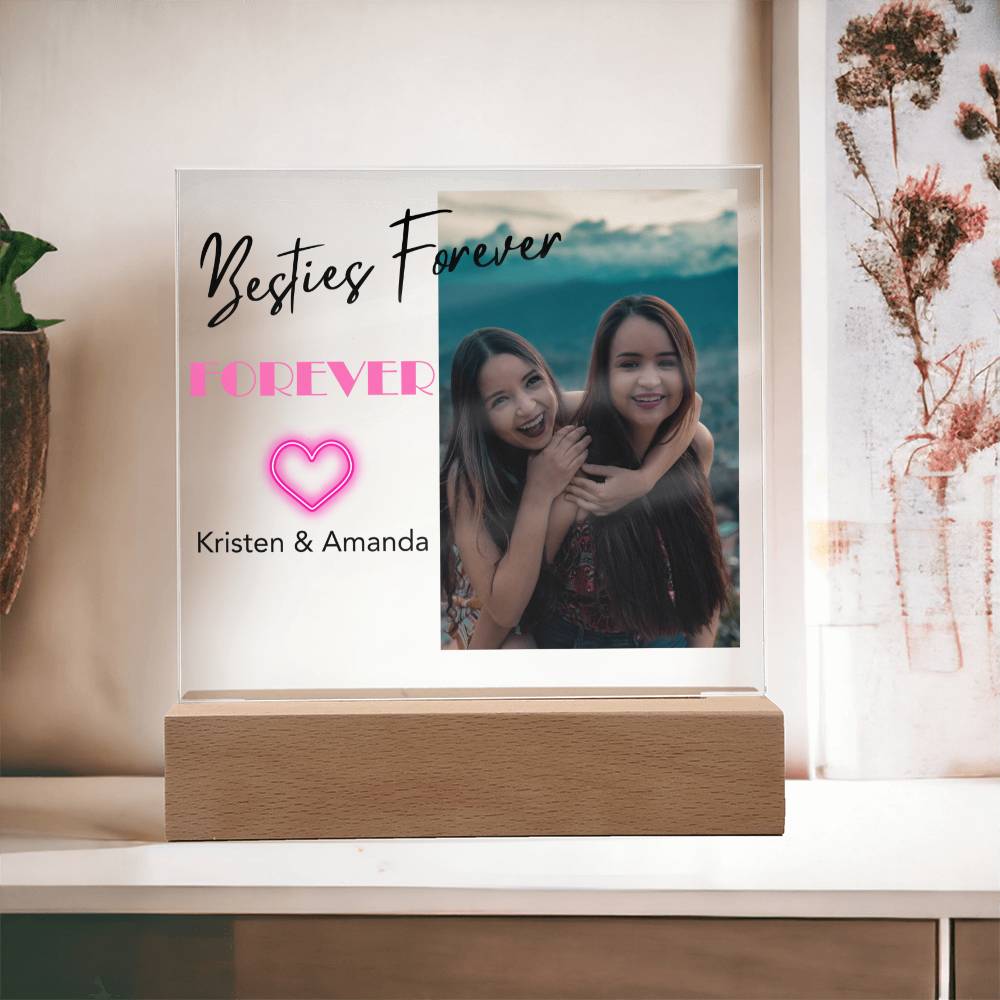 Best Friends Forever 2 - Acrylic Square Plaque (black)