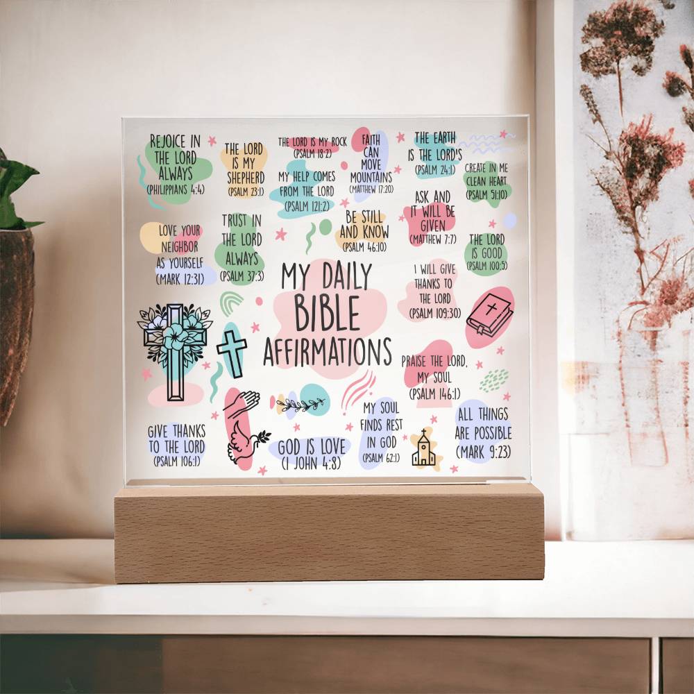 Bible Affirmation 1- Acrylic Square Plaque