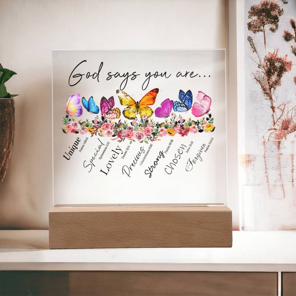 God Says You Are - Bible Verse Plaque 2