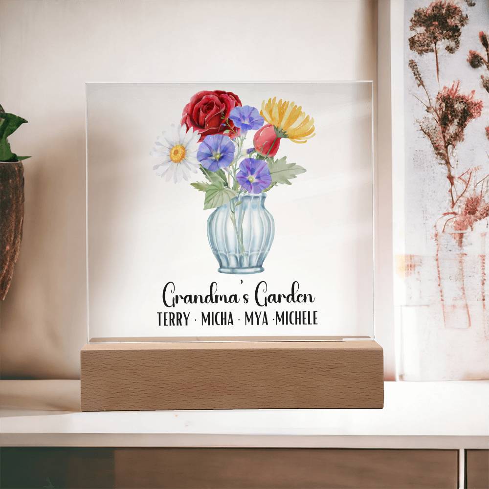 Grandmas Garden Acrylic Plaque