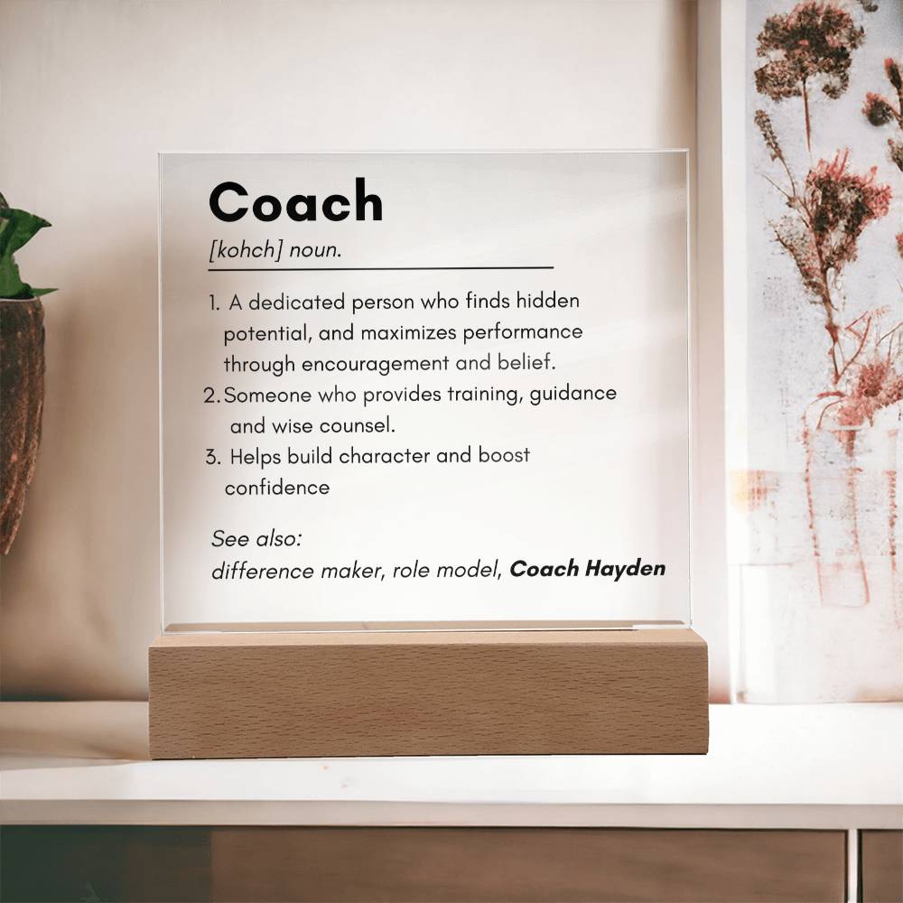 Coach 1 - Acrylic Square Plaque