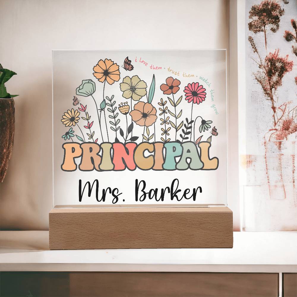 Principal Square Acrylic Plaque 1