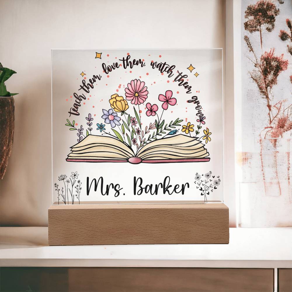 Teacher Square Acrylic Plaque 1