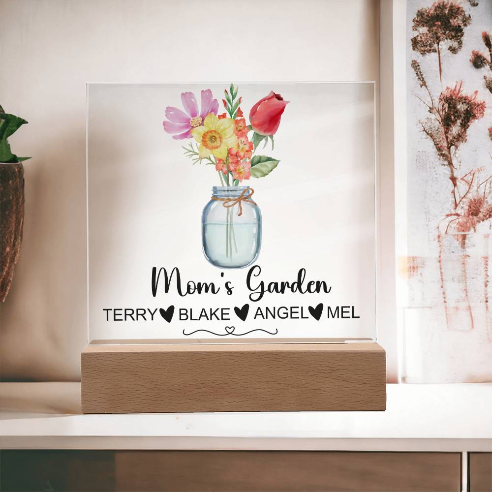Mom's Garden Acryl Plaque