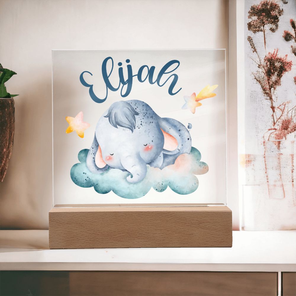 Nachtlicht Personalisiert Mit Namen - Acrylic Square Plaque