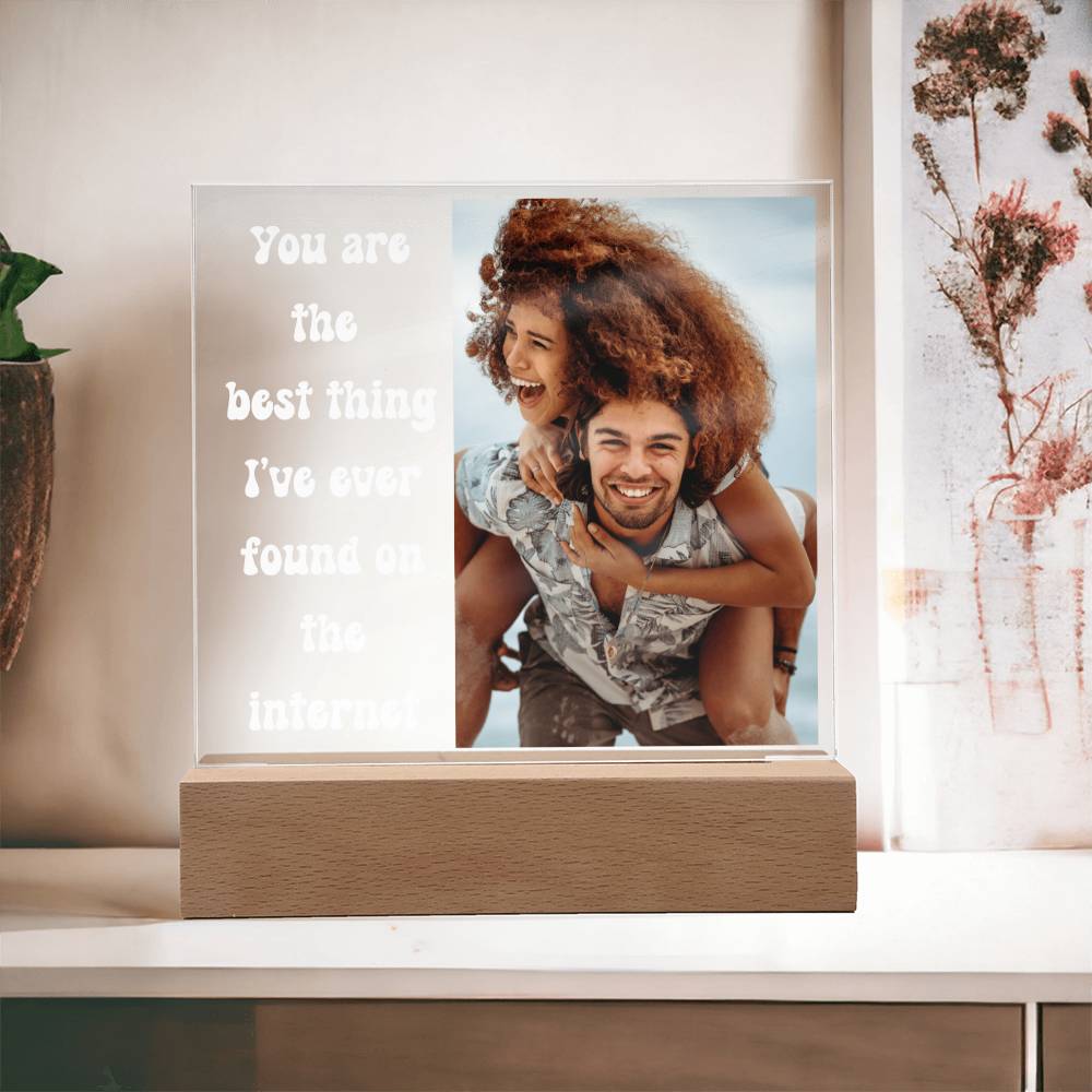 Best Thing I've Found 2 - Acrylic Square Plaque (White Text)