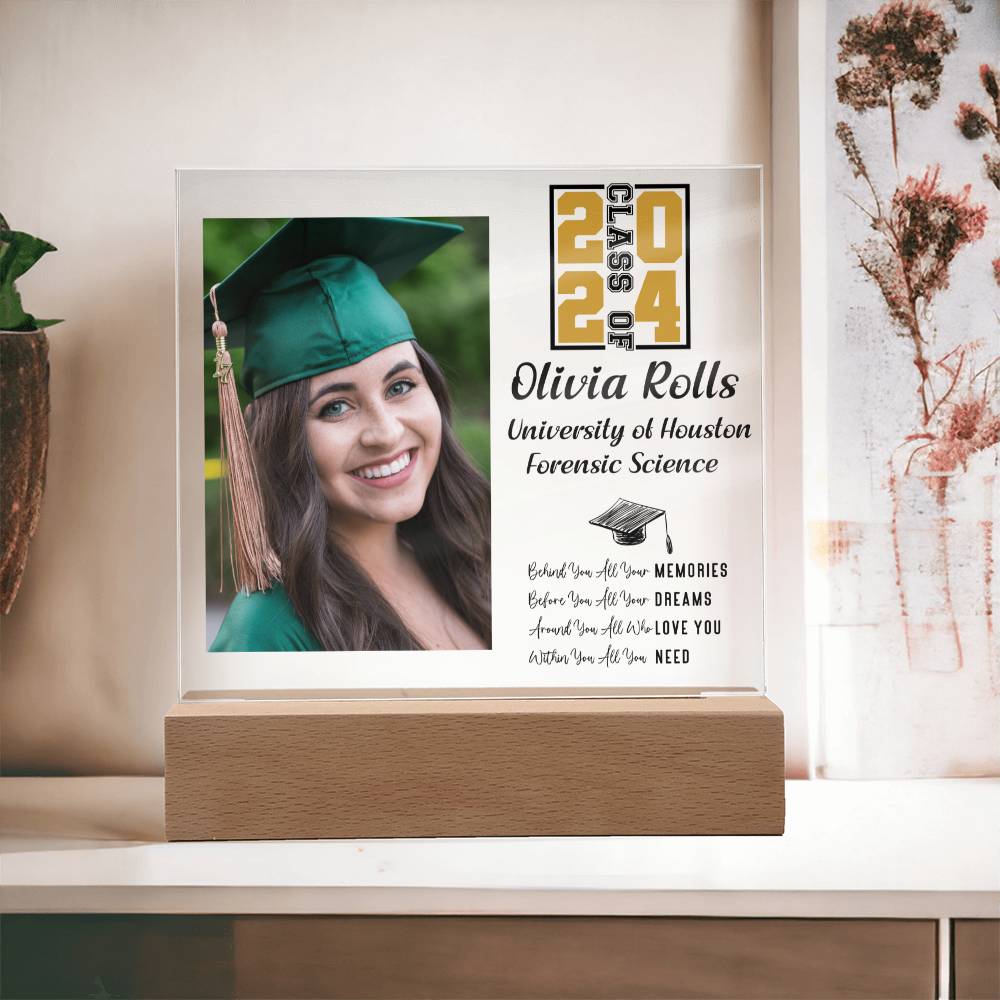 Custom Graduation Gift - Acrylic Square Plaque 8